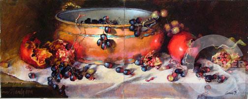 Diptych of Brass and Pomegranates