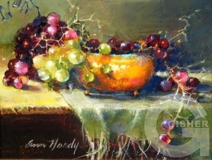 Grapes with Small Brass Bowl