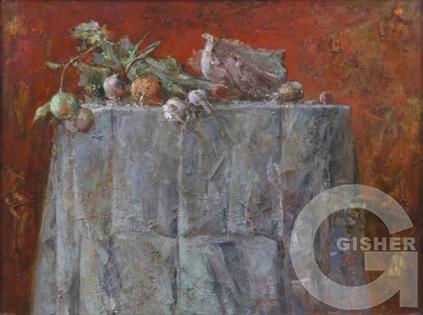 Still life with table cloth