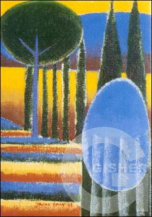 Pino, ulivo, cipressi, 1999