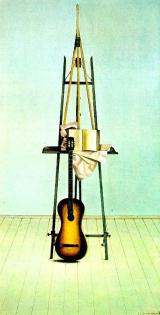 A guitar and an easel, 1967