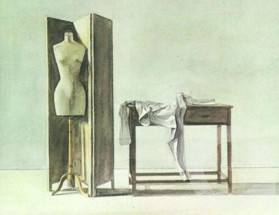 A tailor dummy behind a screen, 1974