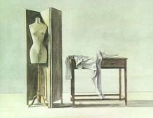 A tailor dummy behind a screen, 1974