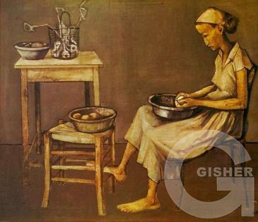 A woman in the kitchen, 1962