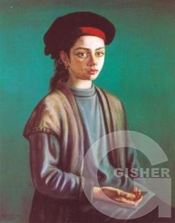 Anna against Green Background, 1997