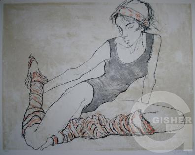 Ballerina in grey tunic