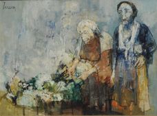 Personnages au marche