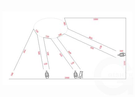 Макет зала сверху