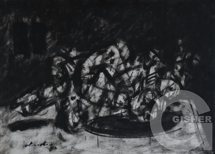 action 1-2  2002 acrylic on cardboard   70x50