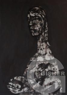 portret of a girl  2002   acrylic on cardboard    60,8x43,8