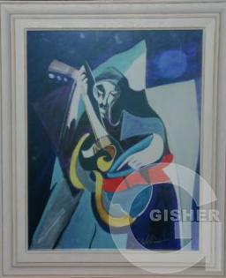 Guitar Player White Frame