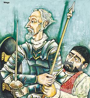 Don Quixote and Sancho, 1998