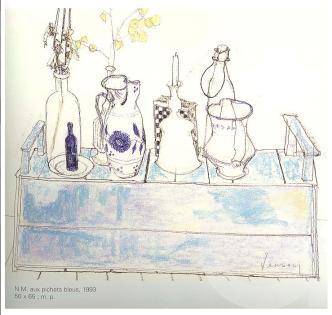 Jean Jansem - Mine de plomb - Pastel - 4