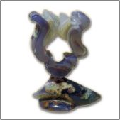Lyre - Agate. [height 11 cm.]