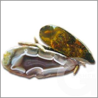 The Two - Agate, Bronze. [height 9 cm.]