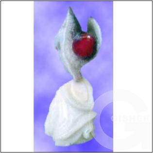 White and Red- Agate. [height 13 cm.]