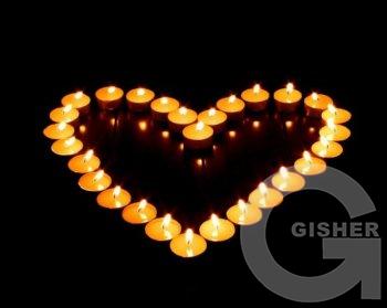 Сердце из свечей