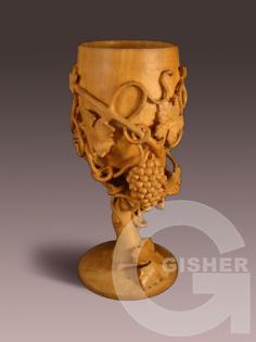 Half carved goblet