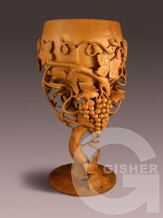 Large goblet with a bird