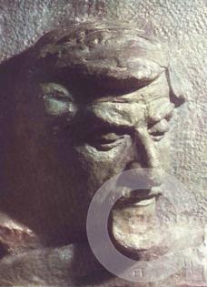 Alexander Tamanian, architect, academician, 1960, plaster, ASHM