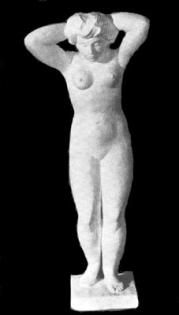 Bathing woman (sculpture in miniature), 1968, plaster, ASHM