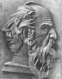 David Anhaght, philosopher, V c., 1958, plaster, HMASA