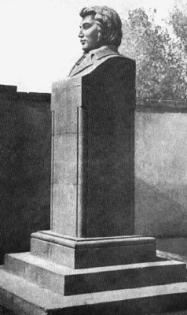 Khachatoor Abovian's monument, writer-illuminator, 1946, basalt, AHM