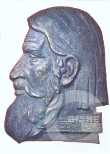 Mkhitar Heratsi, physician, XII c., 1959, plaster. Medical Institute of Yerevan