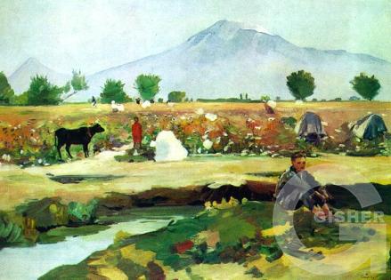 Ararat valley- picking cotton. 1949