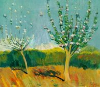 Blossoming apple trees. 1912