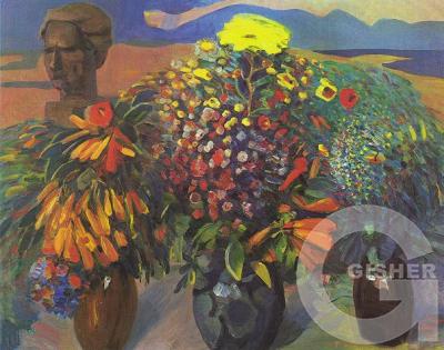 Flowers and a bust. 1963