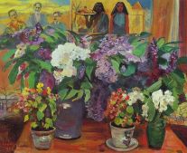 Flowers in studio. 1958
