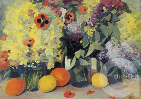 Flowers, lemons, oranges. 1953
