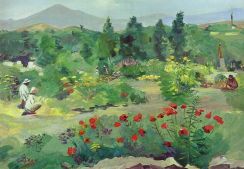 In the botanical gardens. 1951