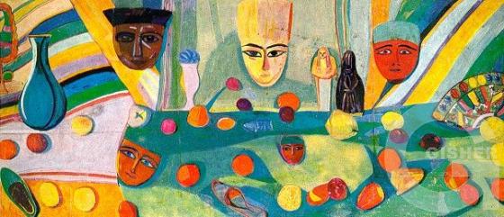 Still life with masks. 1915