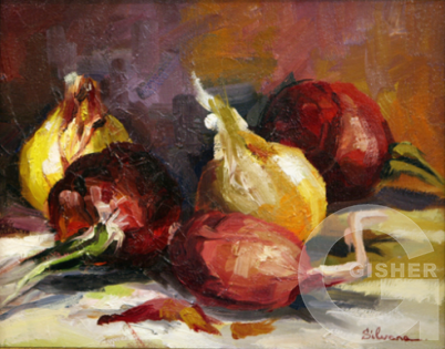 Still life with onions
