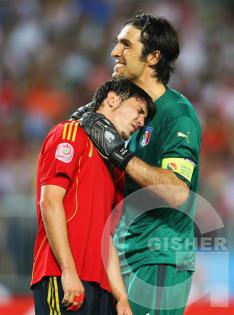 Давид Вилья и Джанлуиджи Буффон