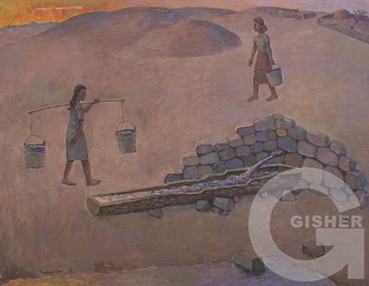 Girls at Fountain, 2002