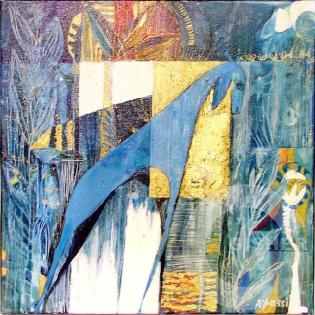 The Blue Giraffe (51x51)