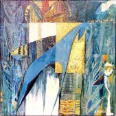 The Blue Giraffe (51x51)